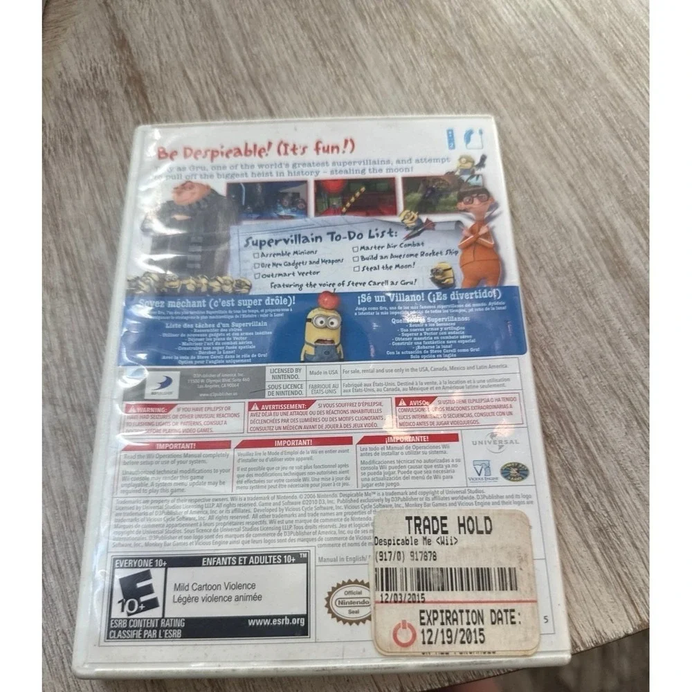 Despicable Me: The Game (Nintendo Wii, 2010) Universal Minions